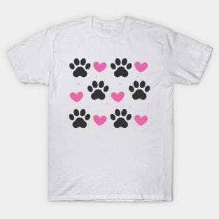 Cat Paws Valentine Cups T-Shirt
